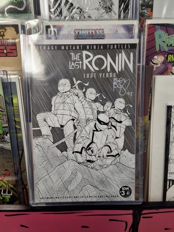 🔥 LAST RONIN: LOST YEARS #3 – 1:50 McKelvie RI Variant B&W – SIGNED by Ben Bishop! 🔥