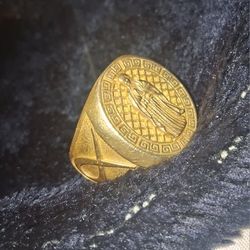 Solid Gold Virgin Mary Ring