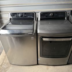 Lg Washer Snd Electric Dryer He 5,0&7.4 Cuft