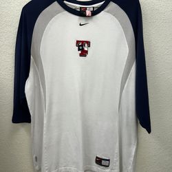 Vintage Nike Texas Rangers Baseball Retro Shirt Size XXL 