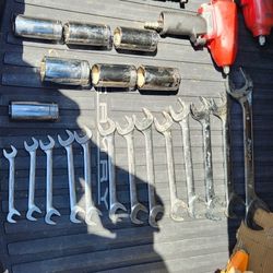 Snap On -Angle Wrenches And Deep Socks And Impact Tools