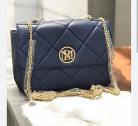 Navy blue Bagley Mishka medium size purse