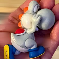 Jakks Pacific World of Nintendo 2.5" Grey/White Yoshi (Running) Figure