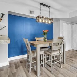 Hightop Dining Table Set In Gray With 4 Chairs