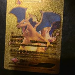 Pokemon Gold Foil Charizard V 500k Card Wild Flames