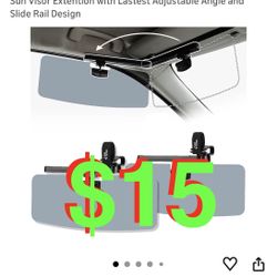 2 Pack Car Sun Visor Extender for SUV Truck, Rotatable Sun Visor for Car Window Windshield, Polarized Sun Visor Extention with Lastest Adjustable Angl