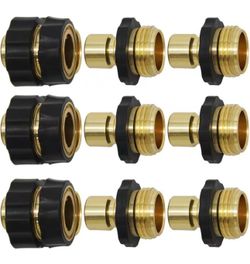3/4 Inch Garden Hose Quick Connector Water Hose Fitting Male and Female, 3 Set & 3 male quick connectors