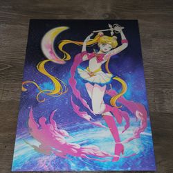 Sailor Moon Image Changing 3D Holographic Lenticular Anime Poster 