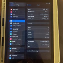 Apple iPad 5th Generation 32gb mint condition works perfectly charging cord included 