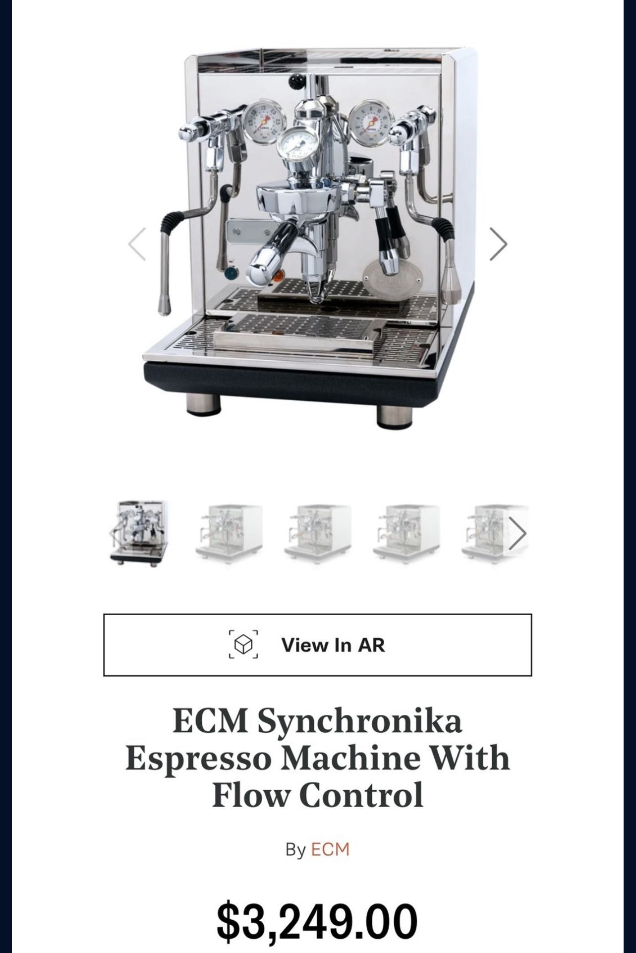 ECM Synchronika espresso machine