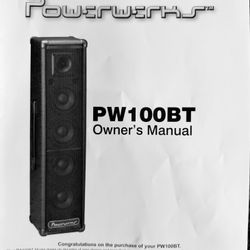 Powerwerks PW100BT 100-Watt Bluetooth Personal PA System