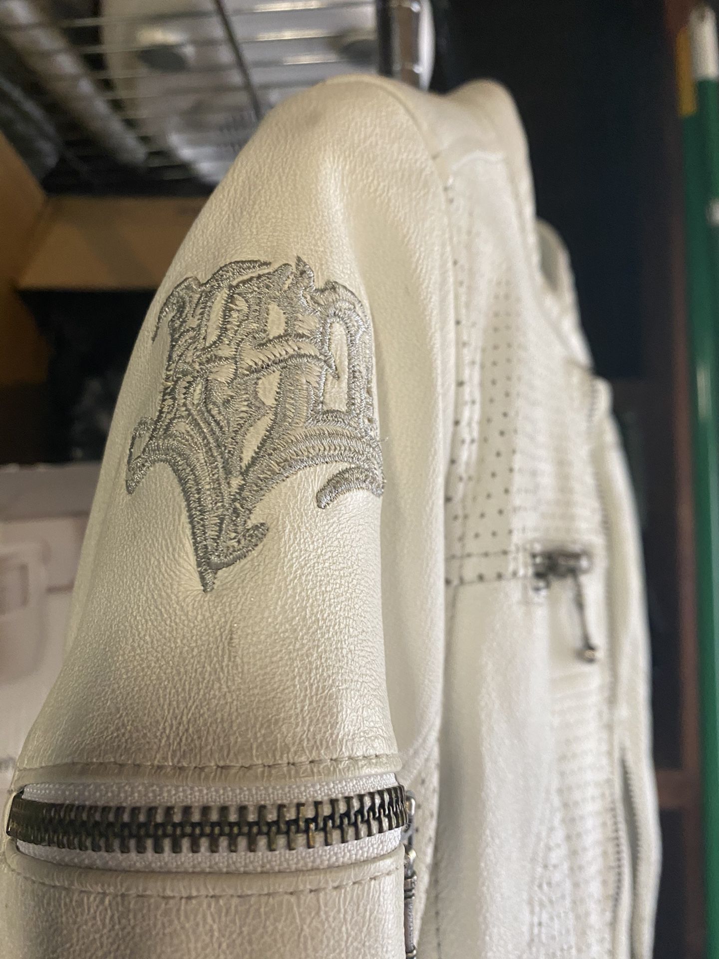 Women’s Harley Davidson genuine white leather riding jacket