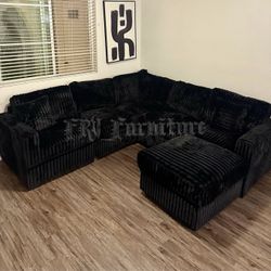 New Black Sectional 