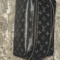 Louis Vuitton’s ultra-practical Dopp Kit Monogram Eclipse canvas