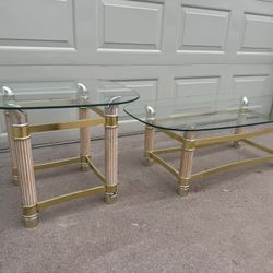 Vintage post modern coffee table and side table