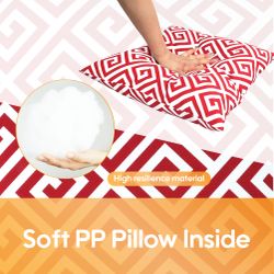 2 Pack Outdoor Throw Pillows, Waterproof & Fade-Resistant Patio Cushions for Garden, Porch, Poolside Furniture - Soft & Comfortable Decorative Pillow 
