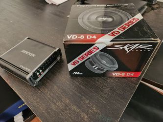 NEW Skar 8" Sub + Kicker Amp Bass Package