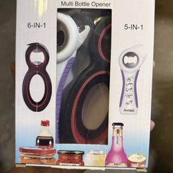 6-in-1 & 5-in-1 Multi Bottle & Jar Opener Set – Brand New