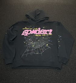 Sp5der P*NK V2 Hoodie - Black