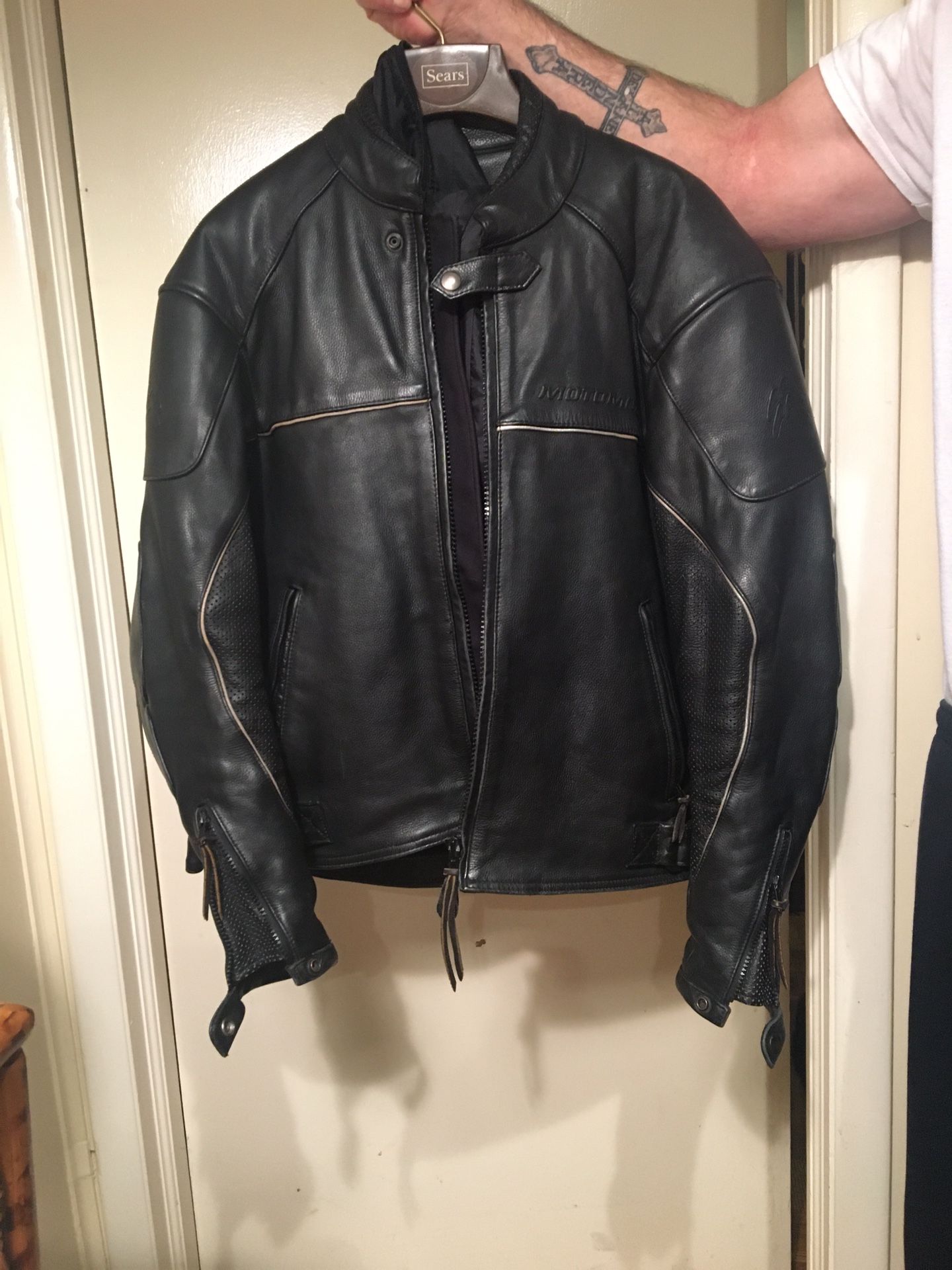 Mens Authentic Heavy Cowhide Leather Jacket