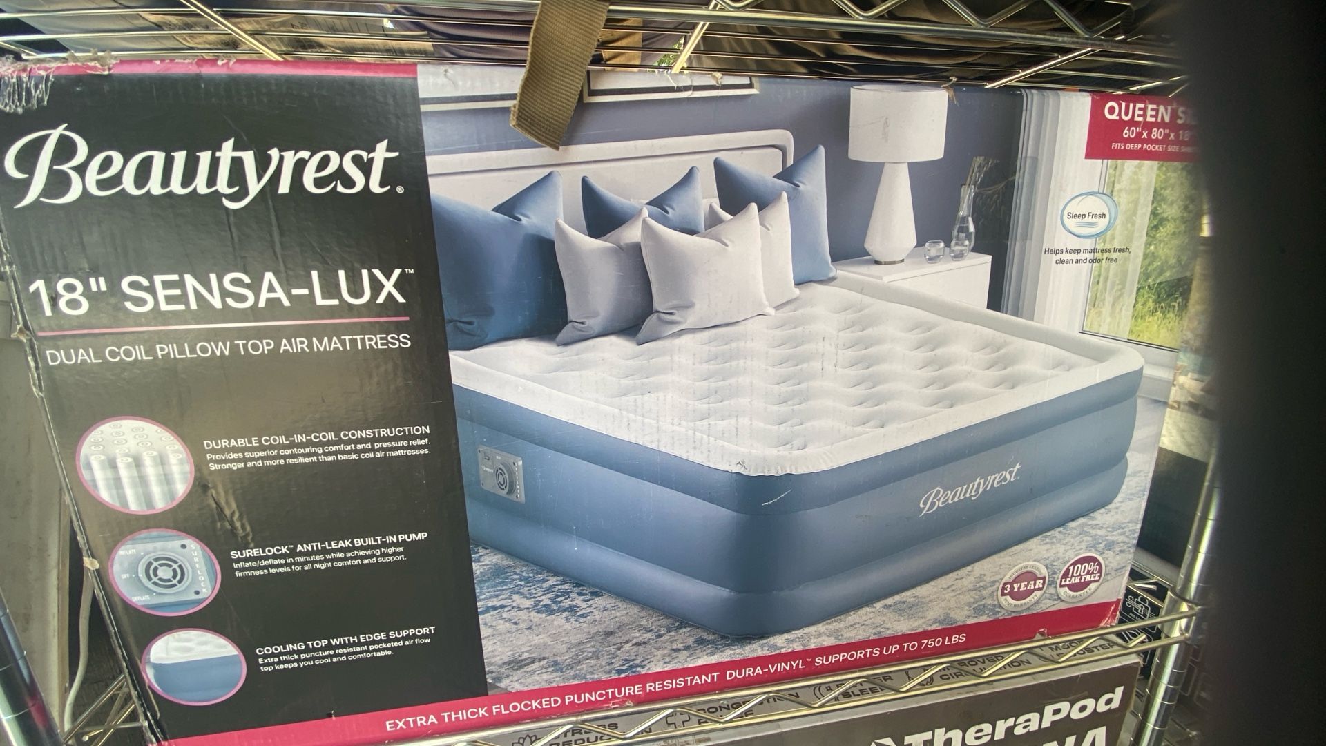 18” BEAUTYREST PILLOW TOP AIR MATTRESS