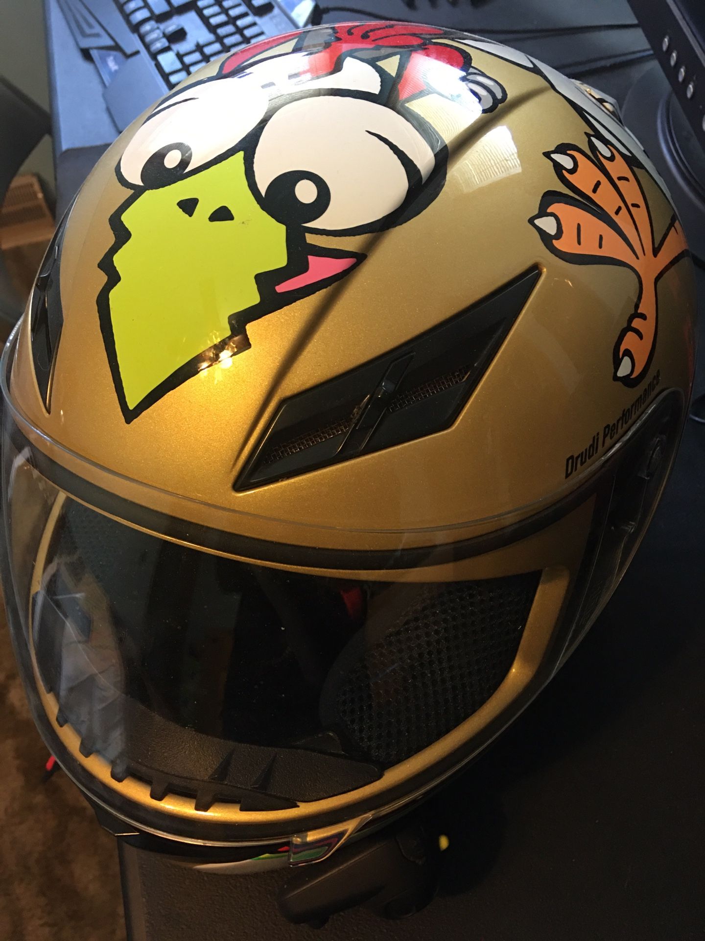 Agv chicken motorcycle helmet & Sena Bluetooth