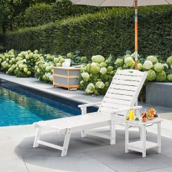 HDPS Chaise Lounge Chair with Table