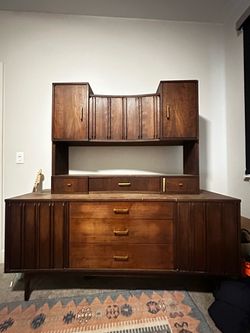 VINTAGE ANTIQUE 1950s Richardson-Nemschoff 2 Piece Cabinet