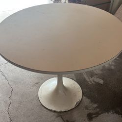 White Round Table 