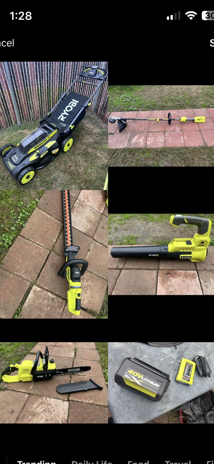 Ryobi Set Of Power Tools With Battery And Charger