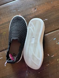 Black Slip Ons Girls Size 1