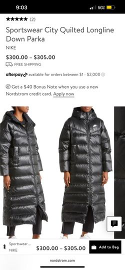 Quilted Longline Down Parka