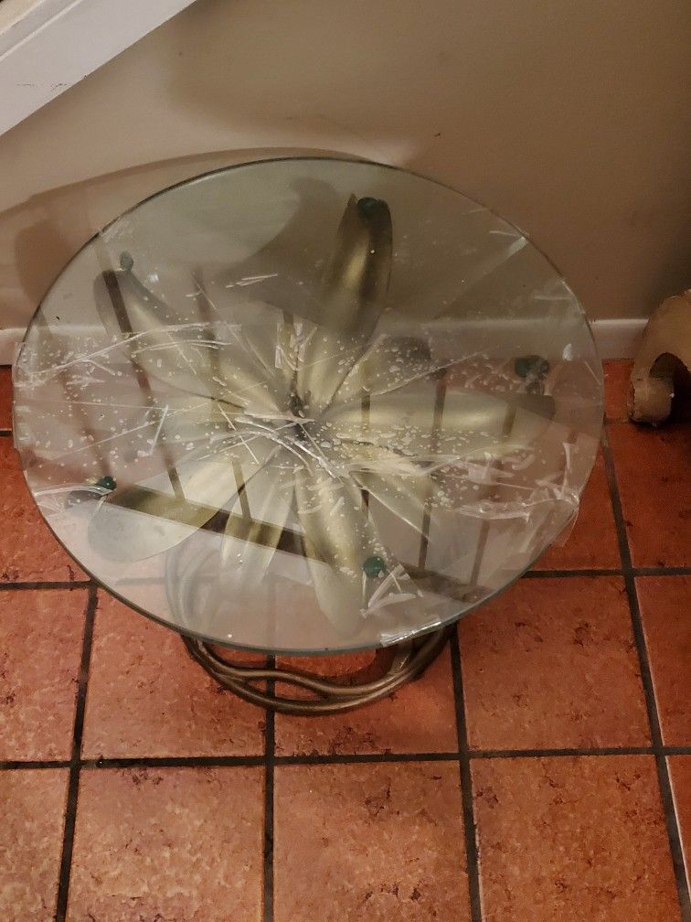 Glass Flower Table $45