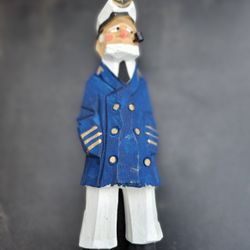 Handcarved Wood Captain Figurines