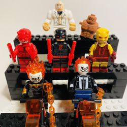 Marvel Comics Street Heroes Daredevil Ghost Rider custom Lego Minifigures