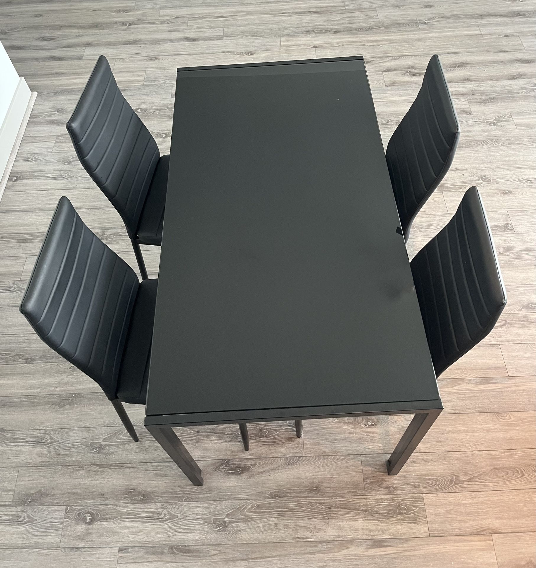 Black Glass Dining Table Only
