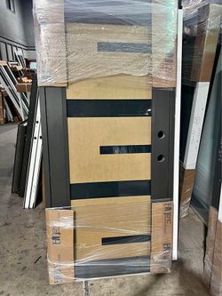 Modern Entry Door with Glass Inserts