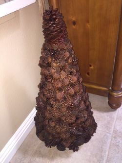 Handmade pinecone Tall Christmas Tree