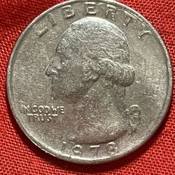 Quarter 1978 No Mint Mark With Errors Date, & América ** $2,000.00