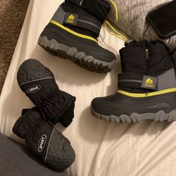 Kids Snow Water Proof Rain Boots Size 11