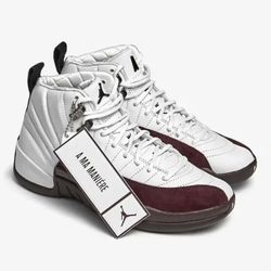 New* A Ma Maniere X Air JORDAN 12 Retro " White" Womens 11.5 or MENS Size 10 US - OG All DS