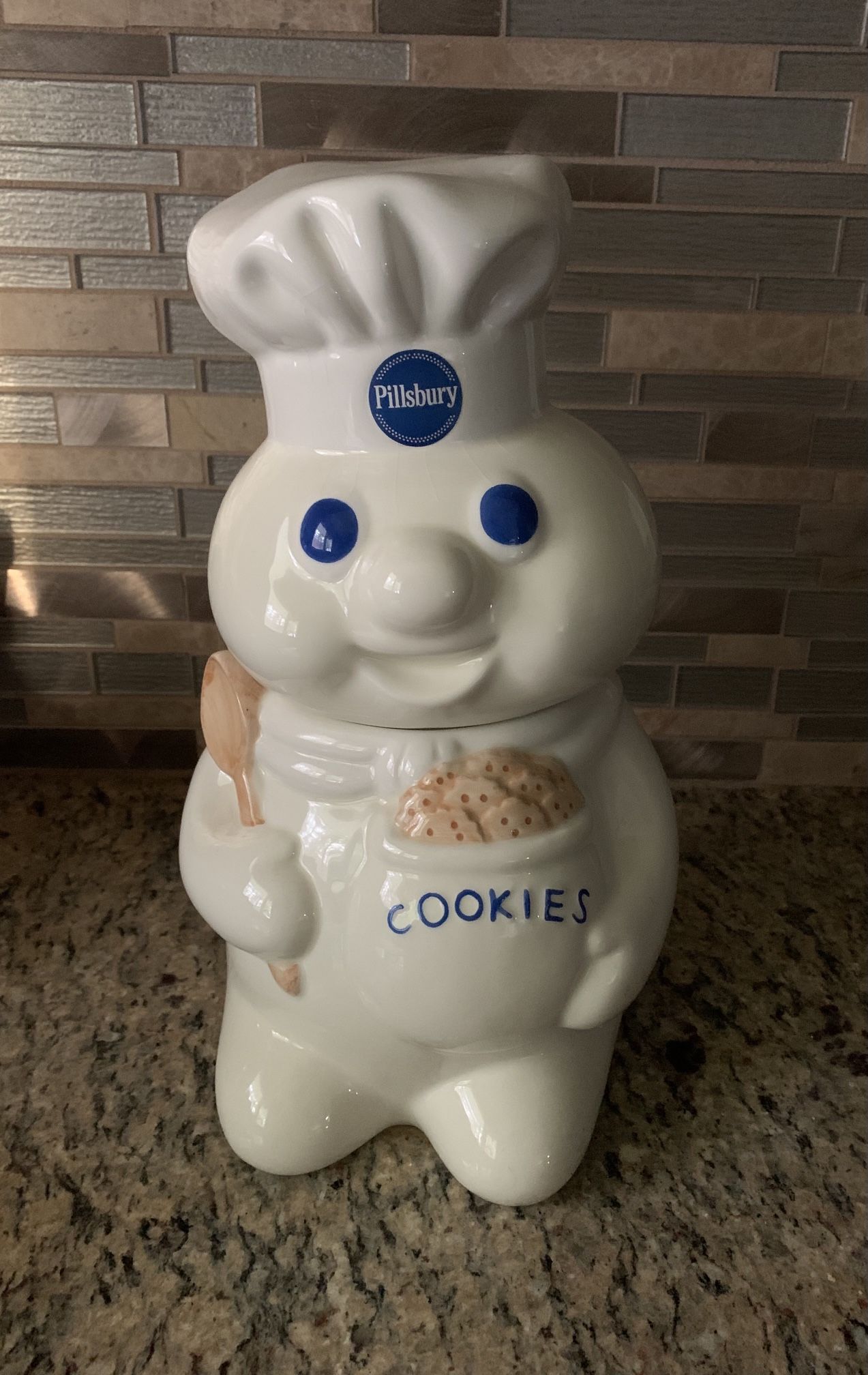 Pillsbury Doughboy Talking Cookie Jar 12 ½” Tall