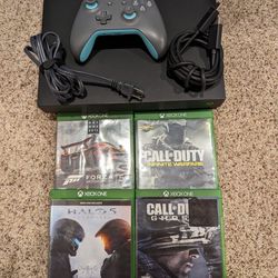 Xbox One X 1tb Game Console, Controller , And Four Games