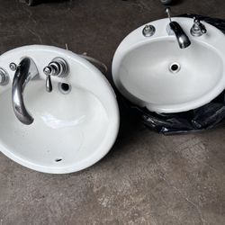 Kohler Twin Sinks With Faucets Attached 