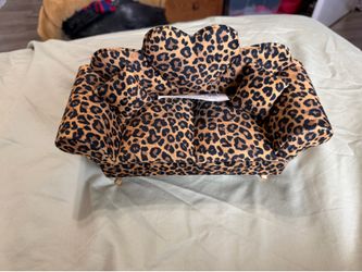 Cheetah print miniature couch jewelry holder/Barbie furniture