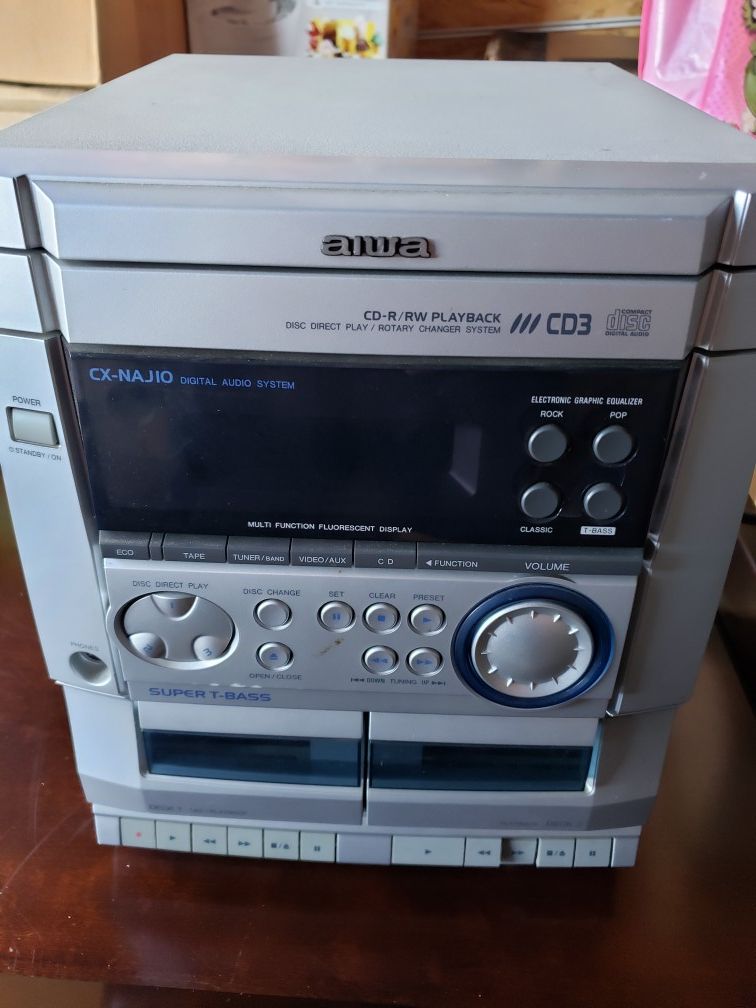 Aiwa CX-NAJ10, 3CD Player/dualcassette deck/radio