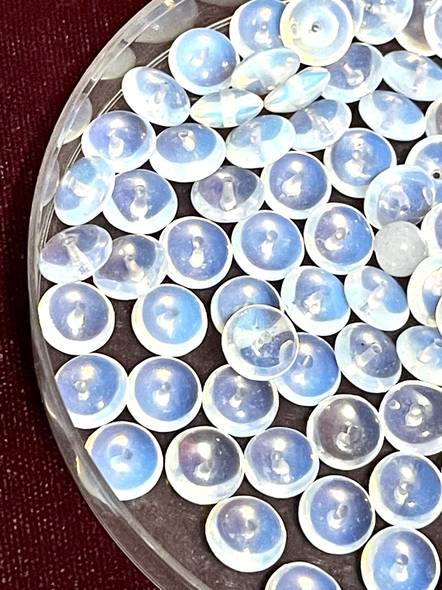 Lot Of 49 Opalite Saucer Beads