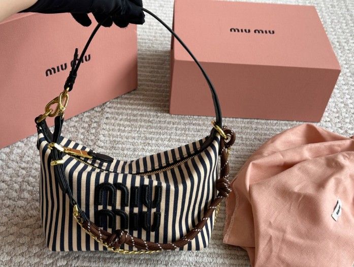 Miumiu 25 New Canvas Lunch Box Bag
