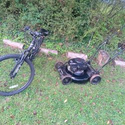 Hyper Bicycle Aluminum Havoc Mountain Bike And My Power Smart Lawnmower 