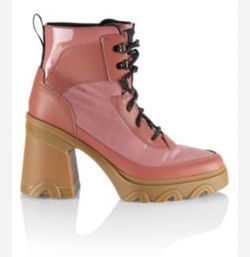 Sorel Women boots Brex Heel Lace Lux Pink Sandy 